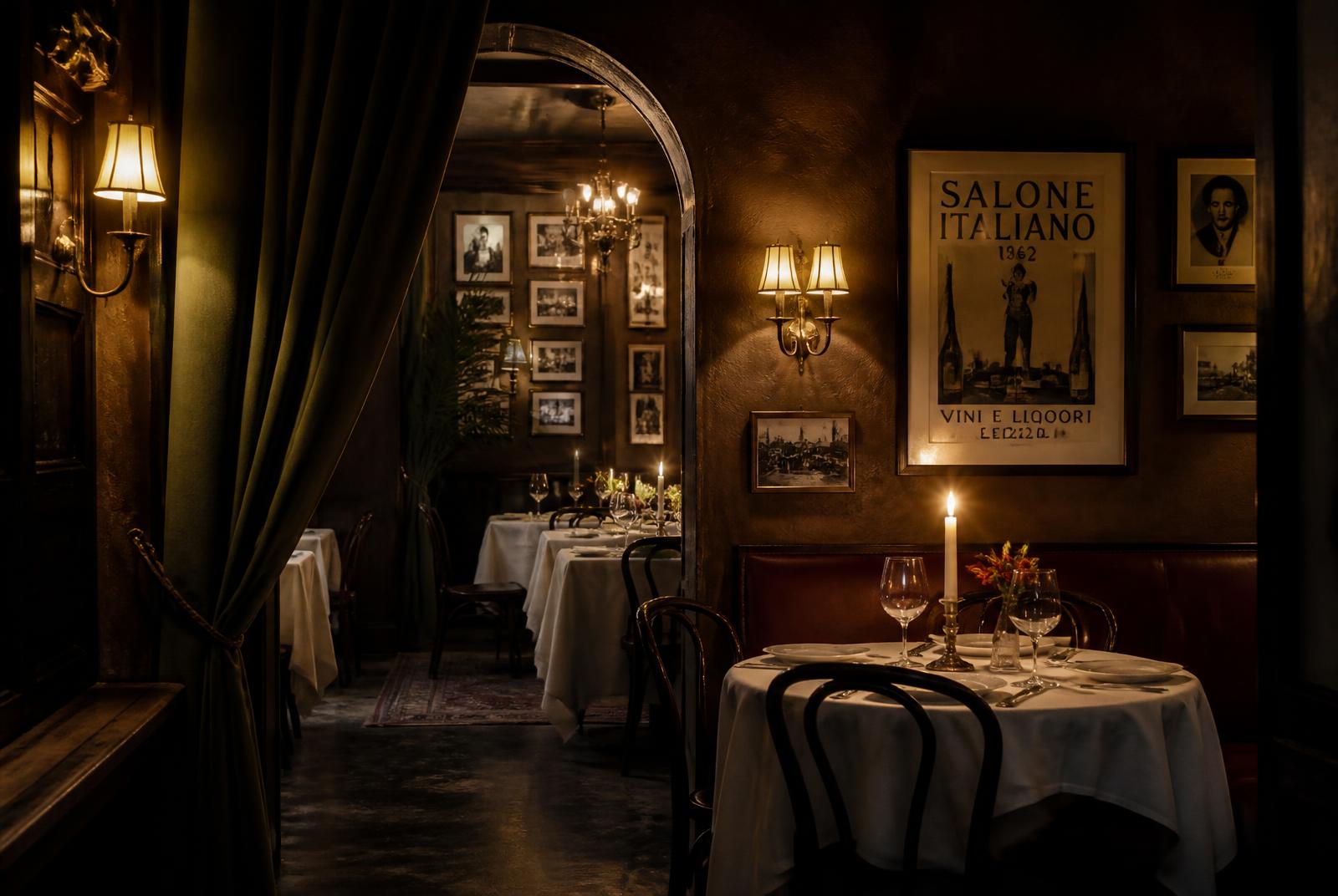Candlelit dining nook at La Pistola